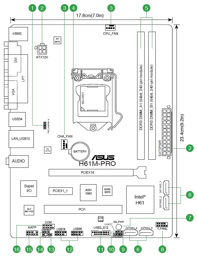 ASUS H61M-PRO