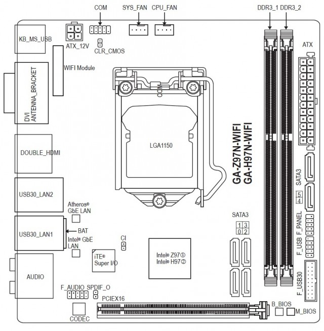 GIGABYTE GA-H97N-WIFI