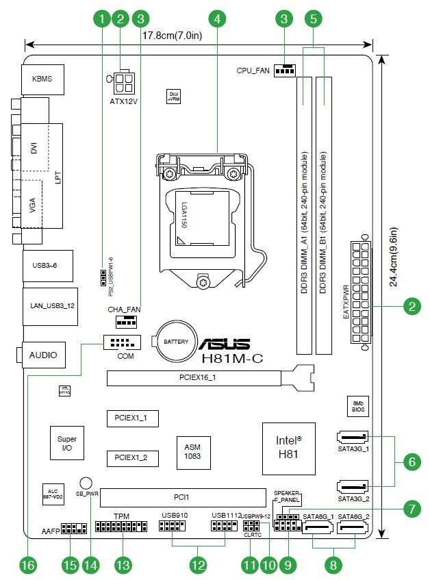 ASUS H81M-C