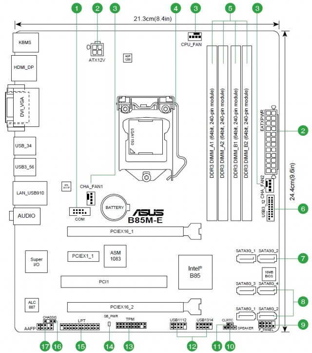 ASUS B85M-E