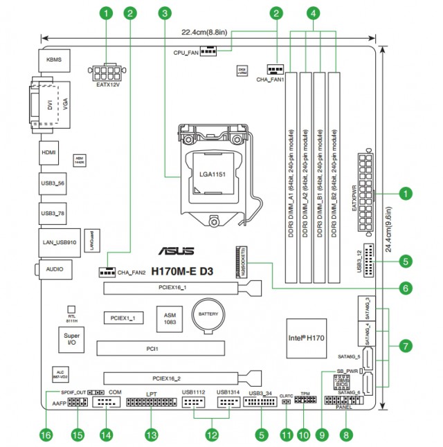 ASUS H170M-E D3