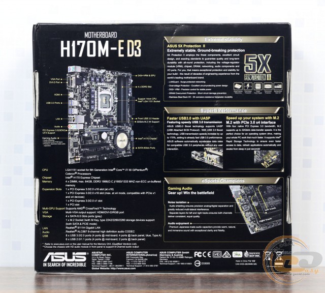 ASUS H170M-E D3