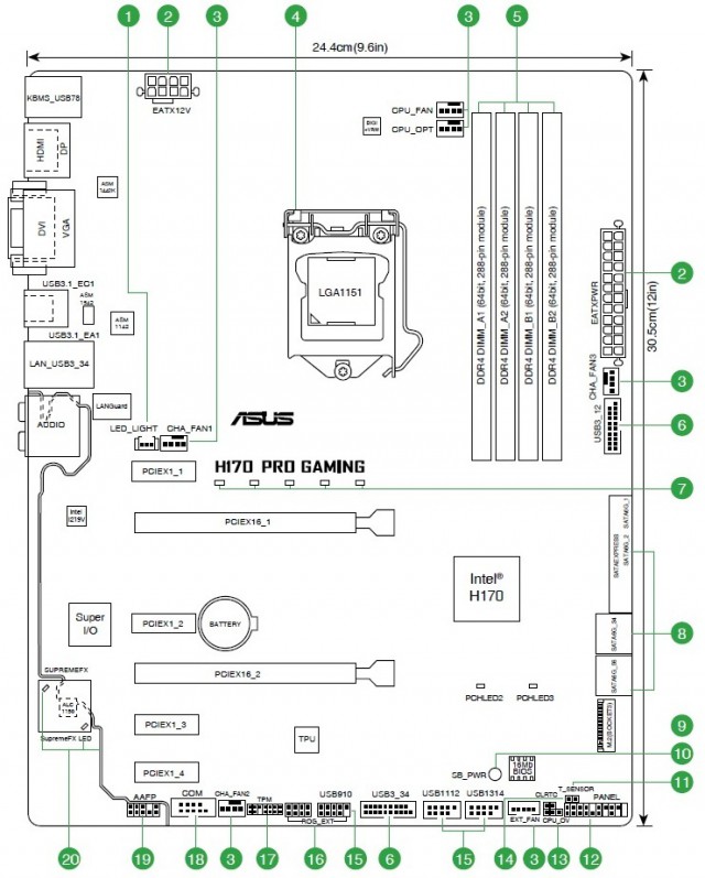 ASUS H170 PRO GAMING