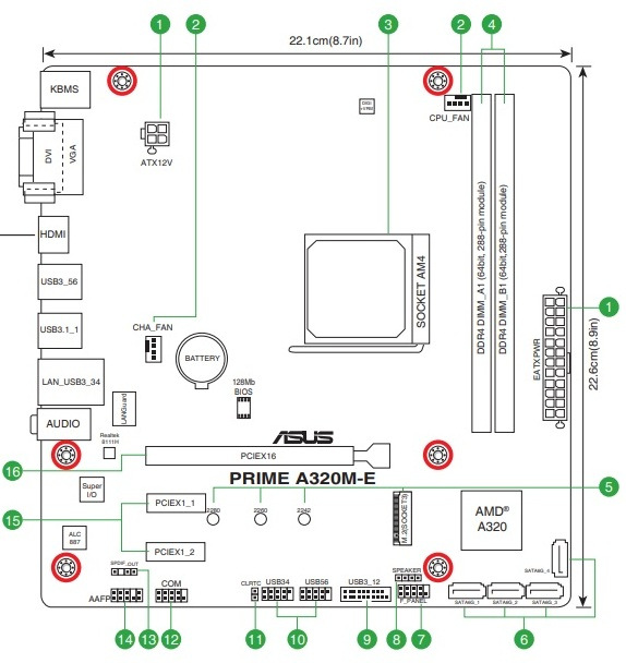 ASUS PRIME A320M-E