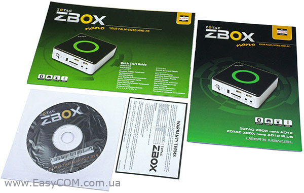 ZOTAC ZBOX nano AD12 PLUS package aragment