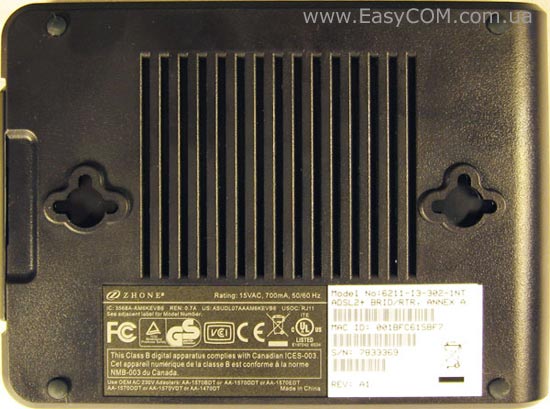 ZHONE 6211-I3 ADSL2+ CPE Router