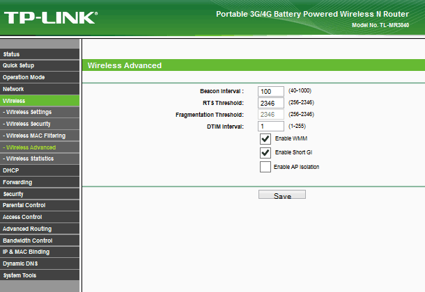 TP-LINK TL-MR3040