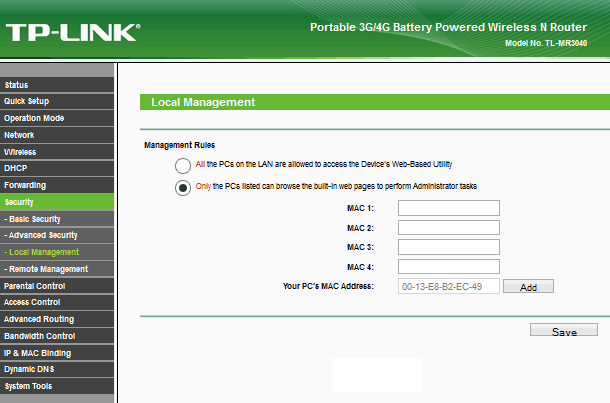 TP-LINK TL-MR3040