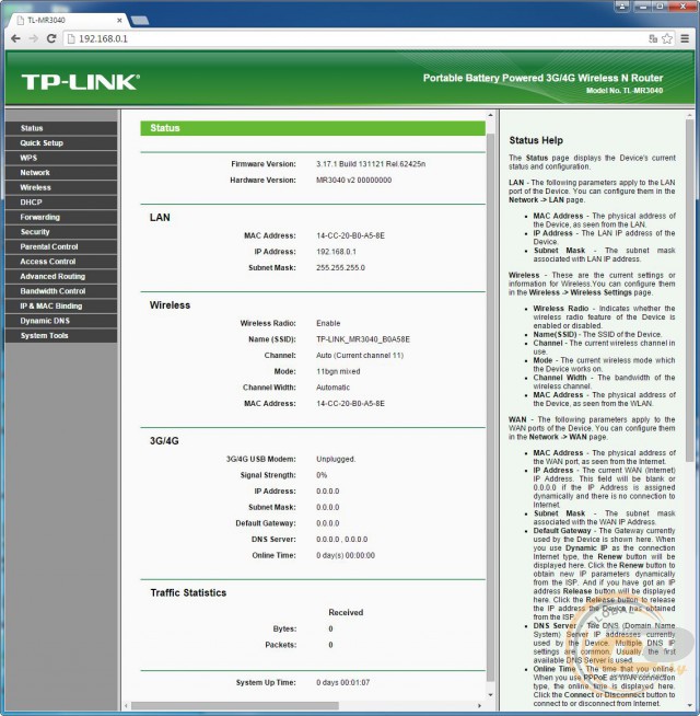 TP-LINK TL-MR3040 3G/4G
