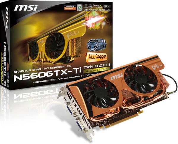 MSI N560GTX-Ti Twin Frozr II Golden Edition