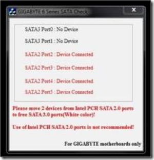 GIGABYTE 6 Series SATA Check