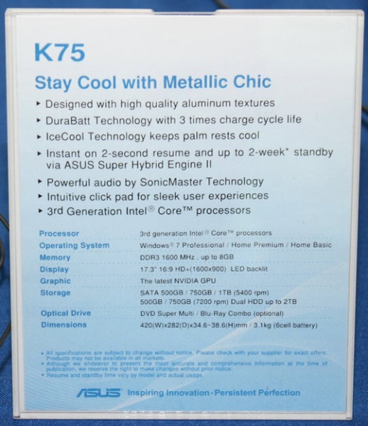 ASUS K75 CES 2012