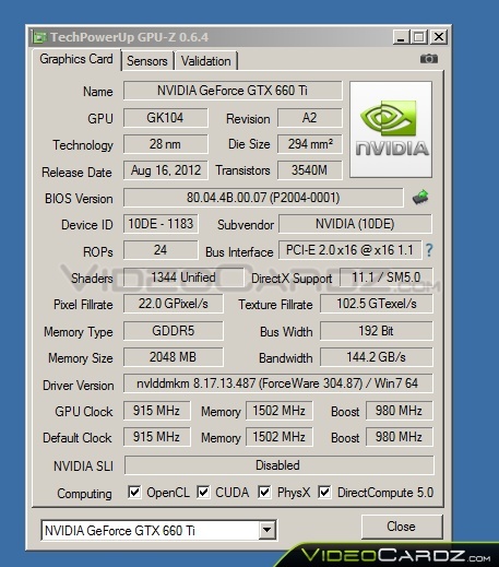 NVIDIA GeForce GTX 660 Ti