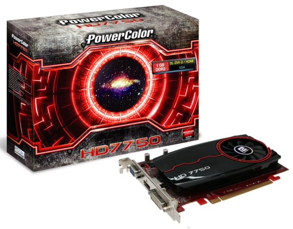 Три новые видеокарты серии PowerColor Radeon HD 7750 с поддержкой DDR3-памяти