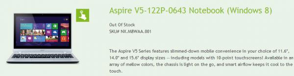 AcerAspire V5-122P-0643