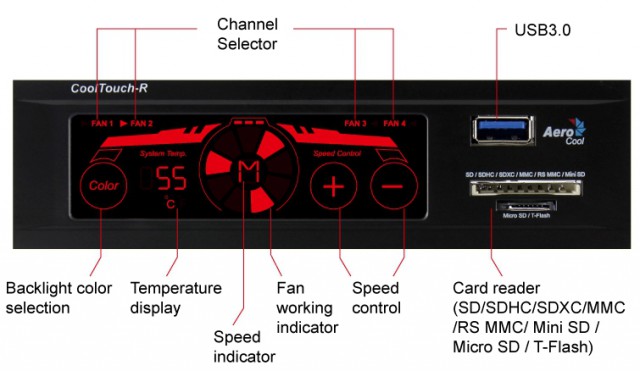 AeroCool CoolTouch-E Black