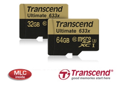 Transcend SDXC/SDHC UHS-I Speed Class 3 (U3) 633x microSD