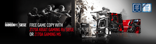 MSI Z170A KRAIT GAMING R6 SIEGE