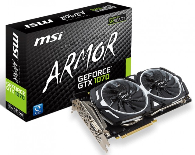 MSI GeForce GTX 1070 ARMOR 8G