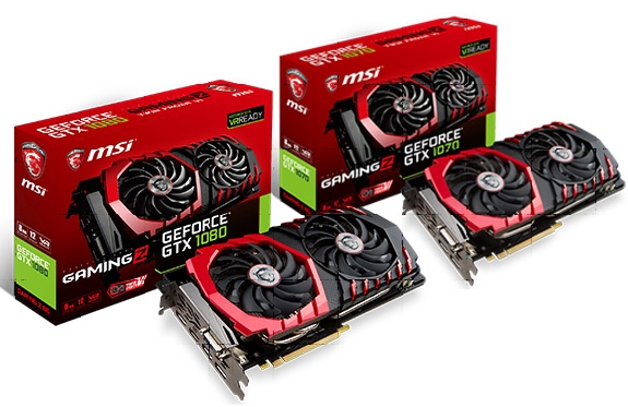 MSI GeForce GTX 1080 GAMING Z 8G MSI GeForce GTX 1070 GAMING Z 8G