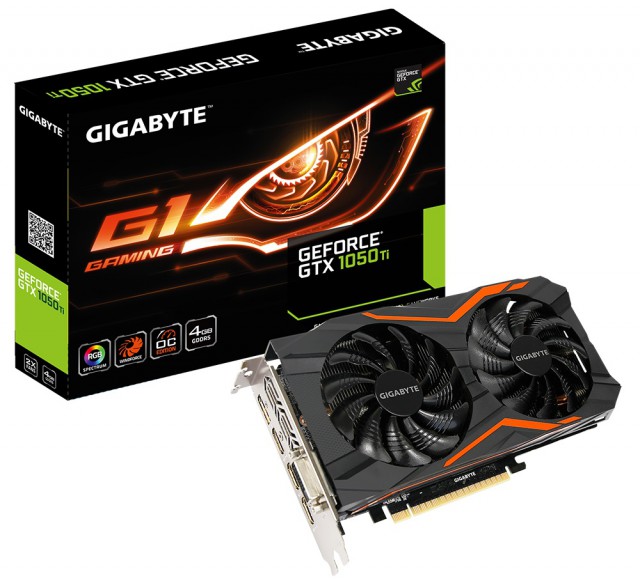 GIGABYTE GeForce GTX 1050 Ti G1 Gaming 4G