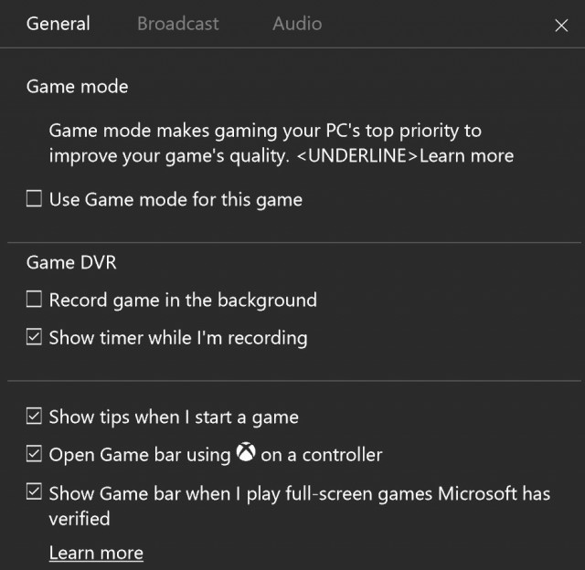 Windows 10 Game Mode