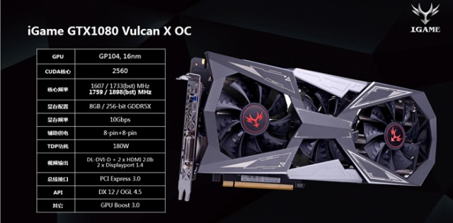 COLORFUL iGame GeForce GTX 1080 Vulcan X OC