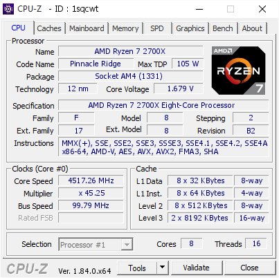 AMD Ryzen 7 2700X