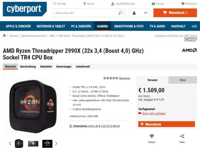 AMD Ryzen Threadripper 2990X