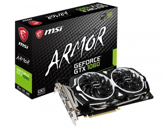 MSI GeForce GTX 1060 Armor 6GD5X OC