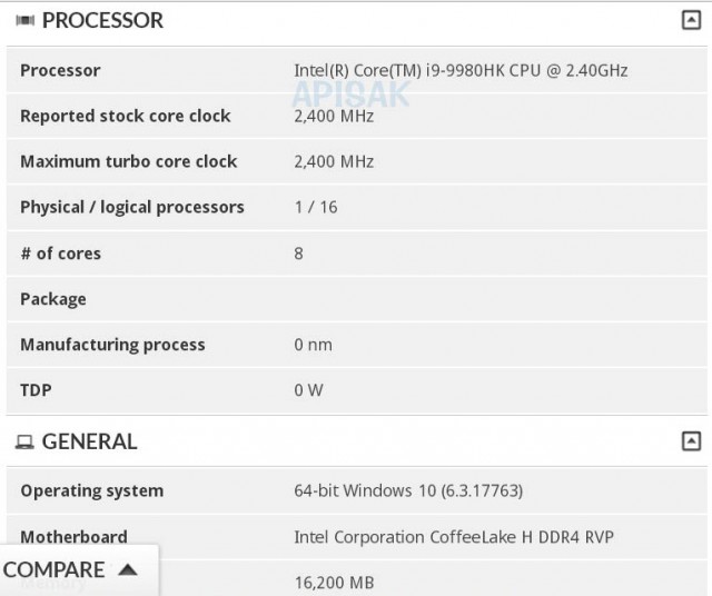 Intel Core i9-9980HK