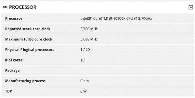 Intel Core i9-10900K