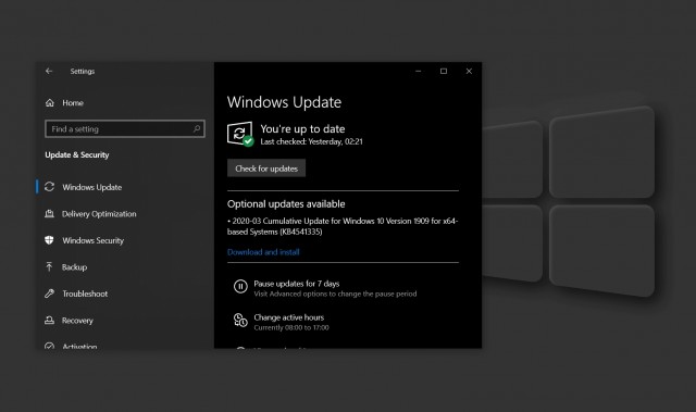 Windows 10 KB4541335