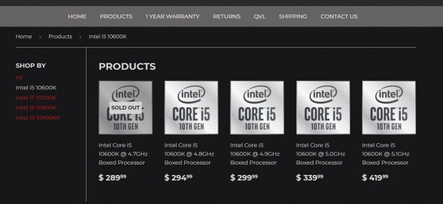 Intel Core i5-10600K