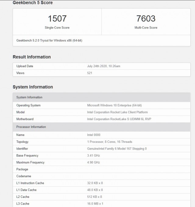 Intel Rocket Lake-S