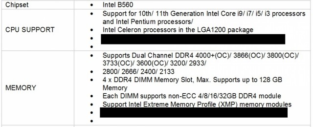 Intel B560