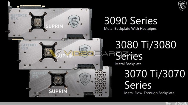 MSI GeForce RTX 3080 Ti SUPRIM RTX 3070 Ti SUPRIM