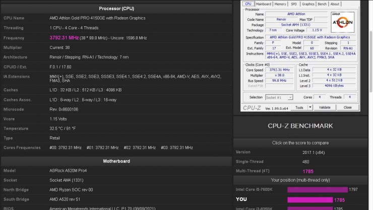 AMD Athlon Gold Pro 4150GE