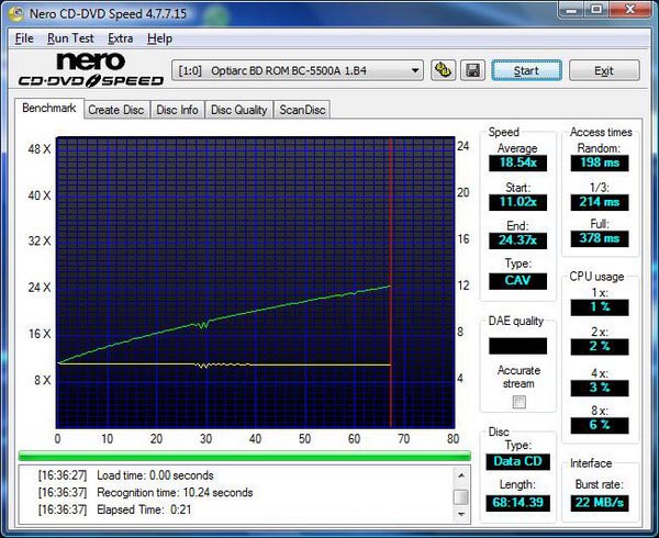 Optiarc BD ROM BC-5500A