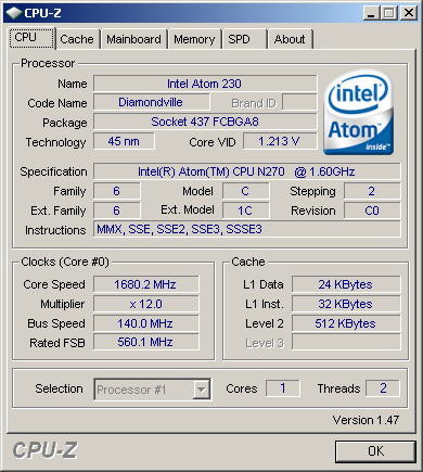 Intel® Atom™ Processor 230