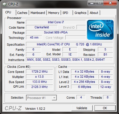 Intel Core i7-720QM