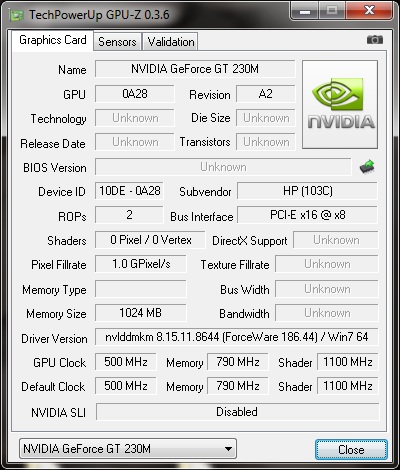 NVIDIA GeForce GT 230M
