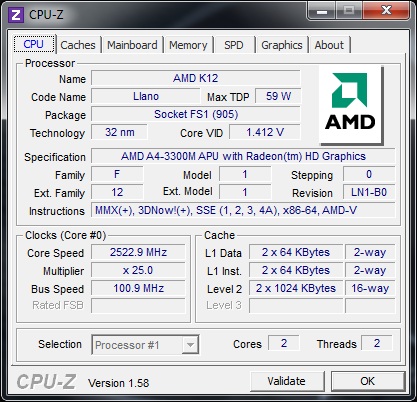 AMD A4-3300M