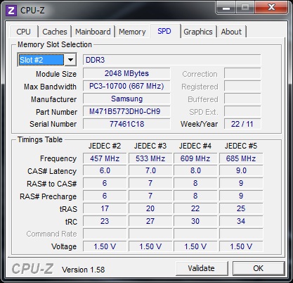 Samsung M471B5773DH0-CH9 2 ГБ