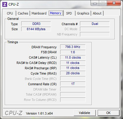 HP Pavilion m6-1061er cpu-z memory