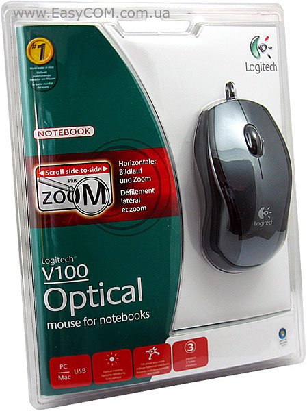 Logitech V100 Optical Mouse for Notebooks