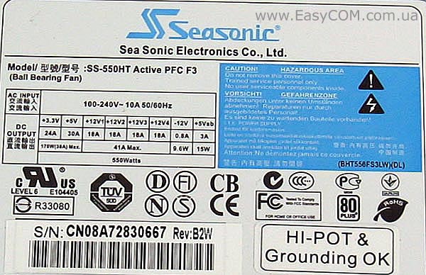 Seasonic SS-550HT Active PFC