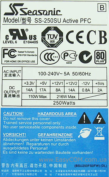 Seasonic SS-250SU Active PFC