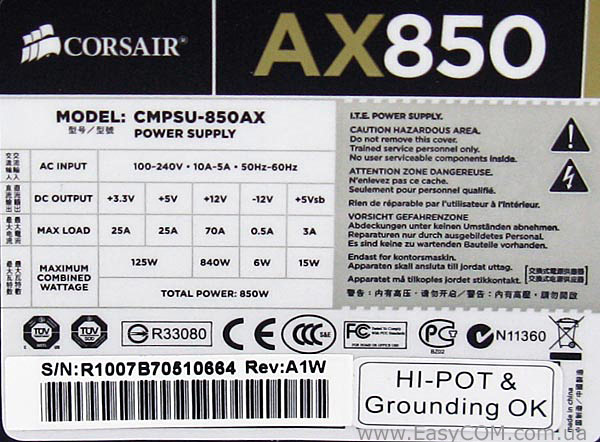 Corsair AX850