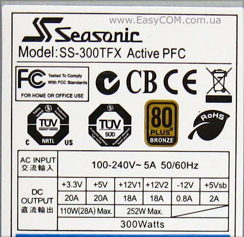 Seasonic SS-300TFX Active PFC